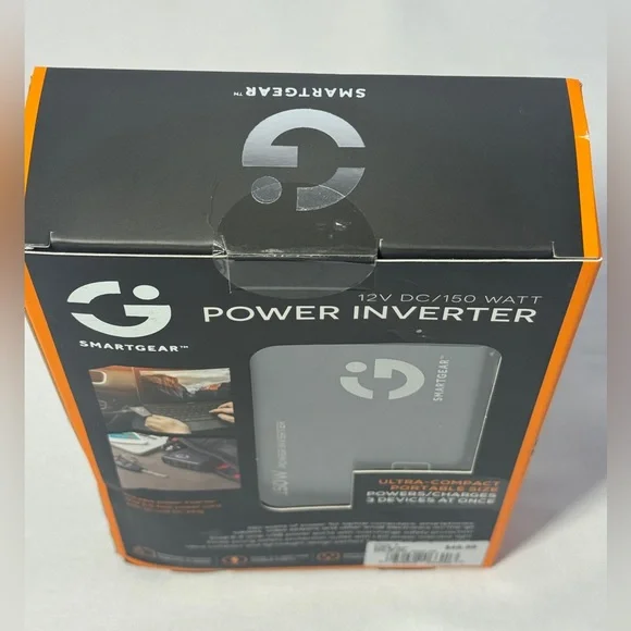 Smart Gear 12V DC/ 150 Watt Power Inverter Compact Portable NEW in Box - Picture 7 of 9